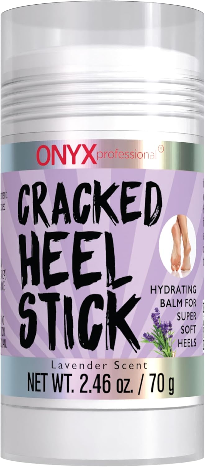 Onyx Professional Cracked Heel Repair Balm Stick, Lavender Scent, 1 Pack - Dry Heels Dry Cracked Feet Treatment, Moisturizing Heel Balm Rolls On, No Mess Like Foot Cream or Foot Lotion