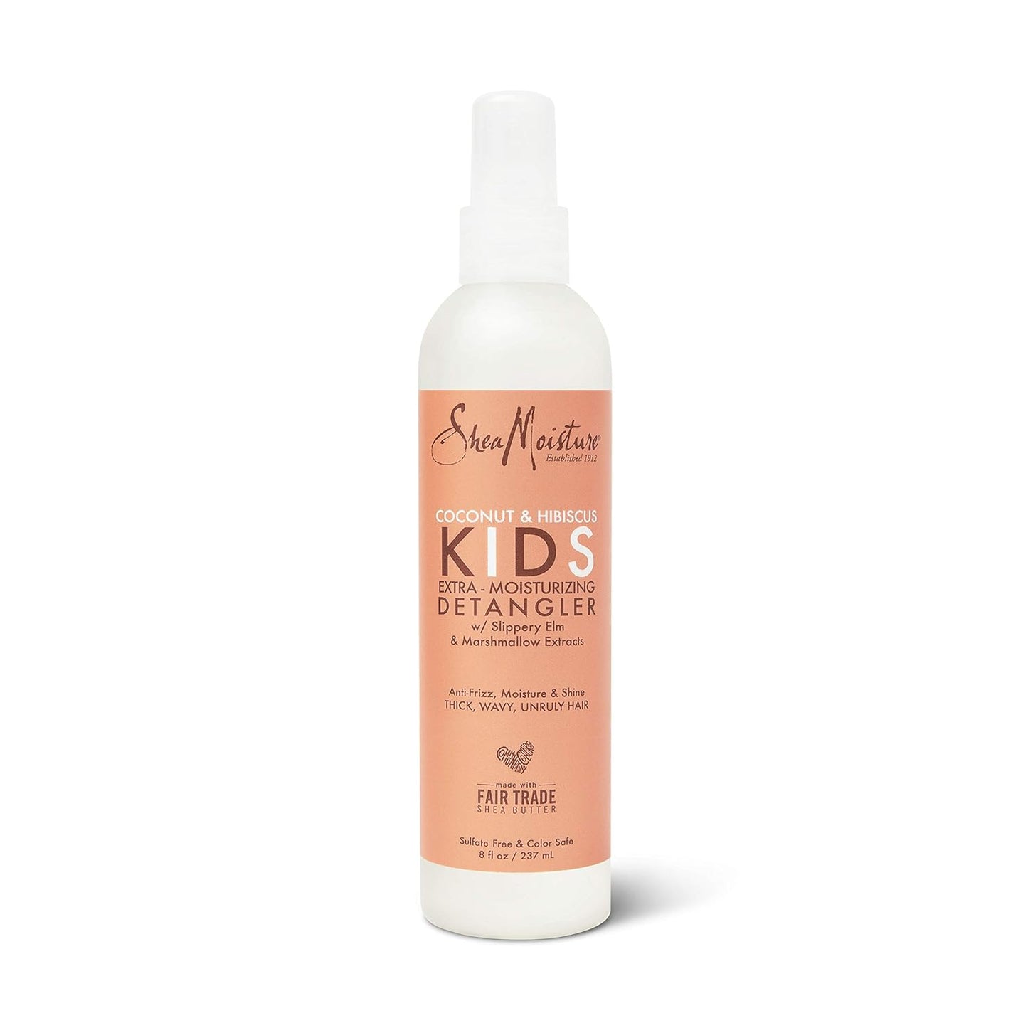SheaMoisture Kids Extra Moisturizing Detangler, 2-In-1 Curl & Shine Coconut Hibiscus Shampoo & Conditioner, and Curling Butter Cream for Curly Hair 3 Count