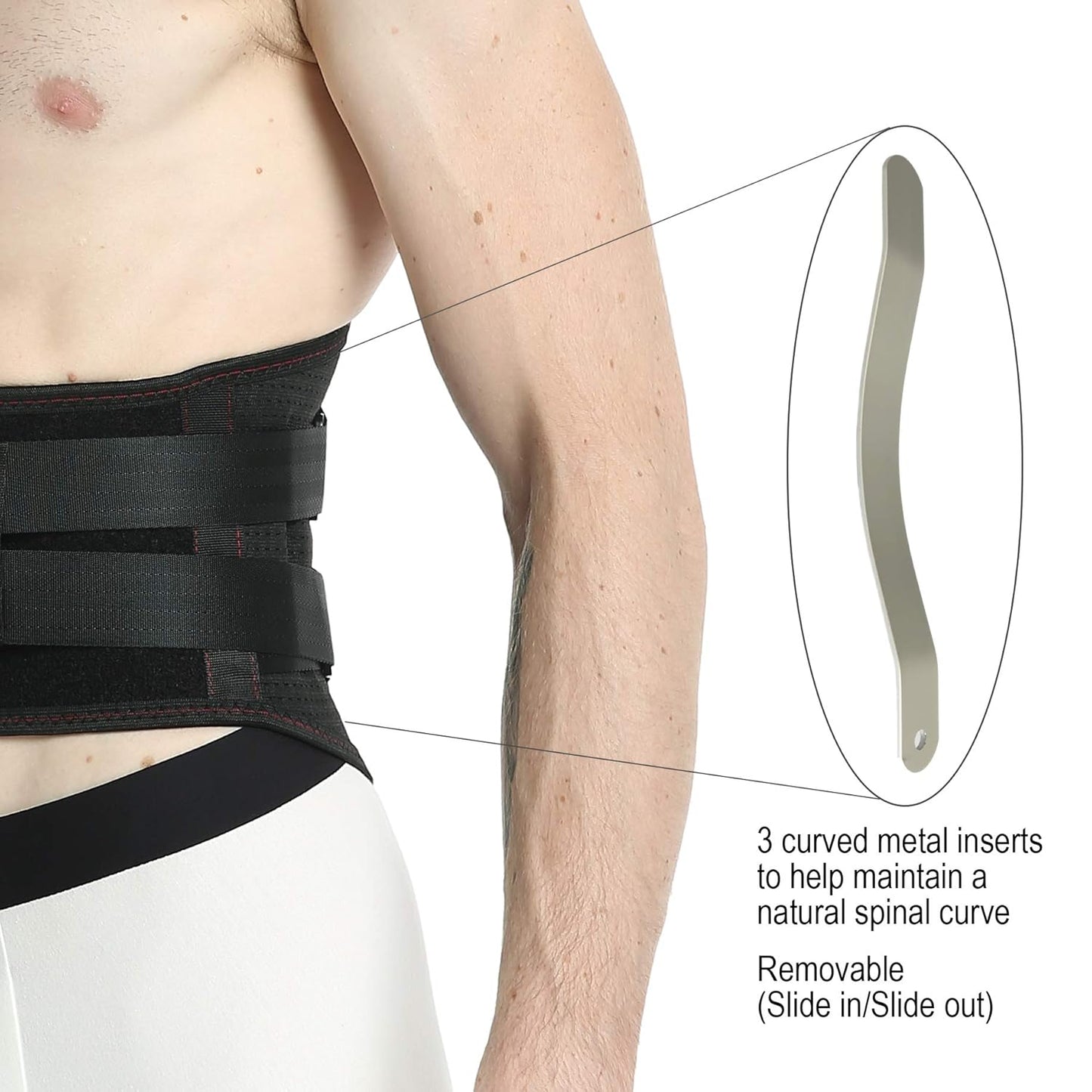 NeoTech Care Back Support Belt - Breathable & Adjustable Lower Back Brace - Double Pull Compression Straps (Black, Size L)