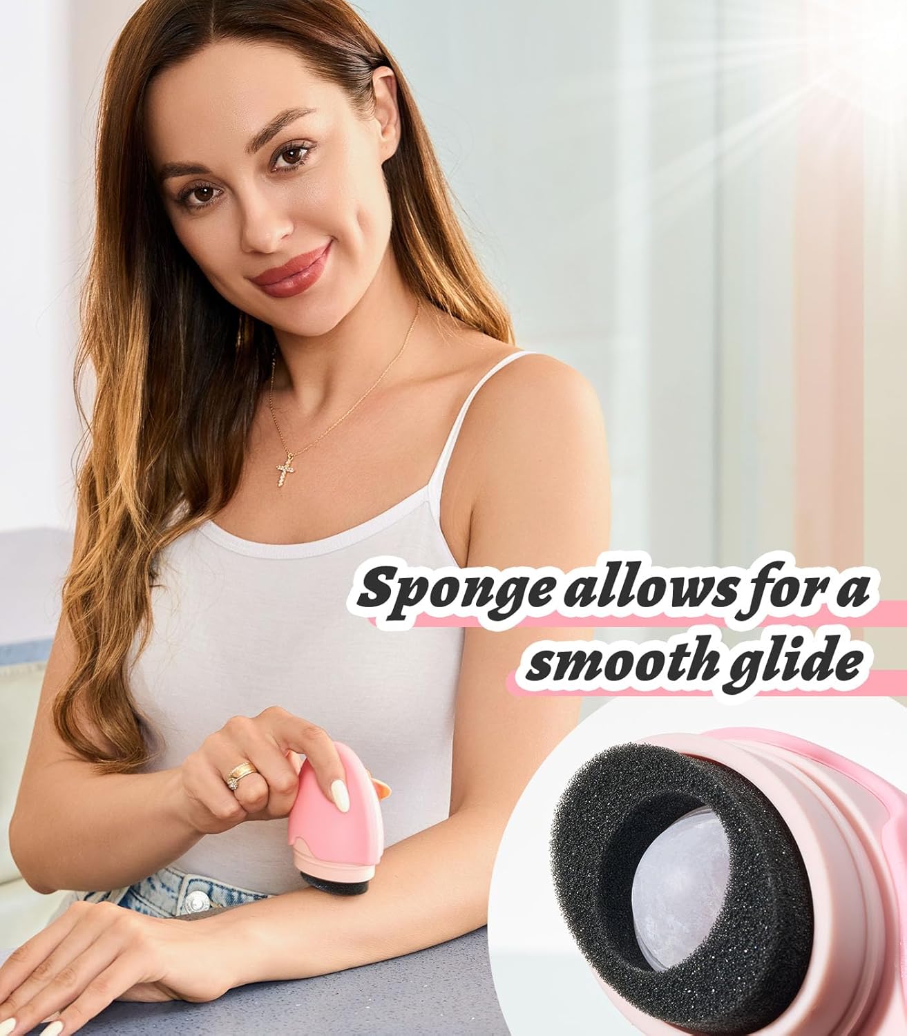 Sunscreen Applicator for Kids & Families with Roller Ball & Soft Sponge - Refillable, Spill-Proof, Travel Size (1.85 oz) - Easy Sunscreen Roll-On for Children, No Mess Baby Sun Lotion Brush