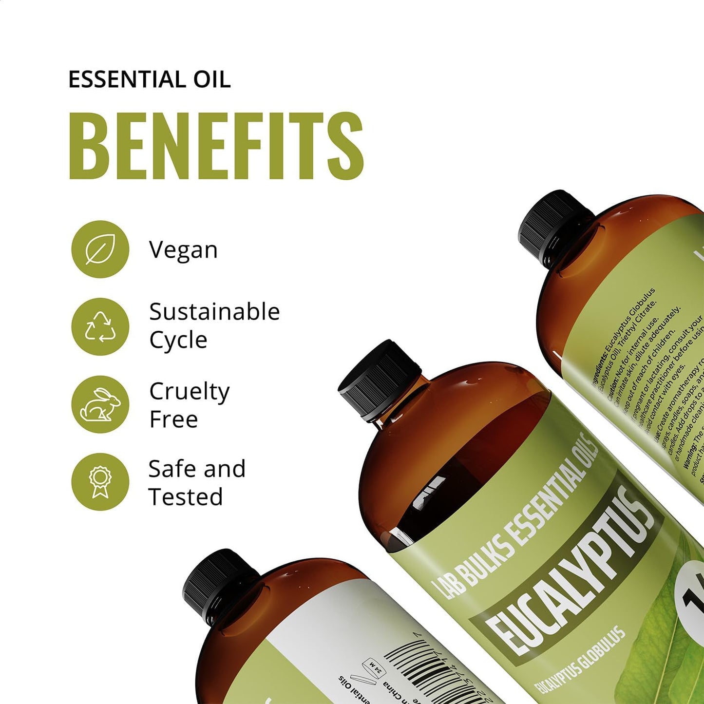 Eucalyptus Essential Oil 16 oz (473 ml) for Diffusers, Home Care, Candles, Aromatherapy, Candle Making