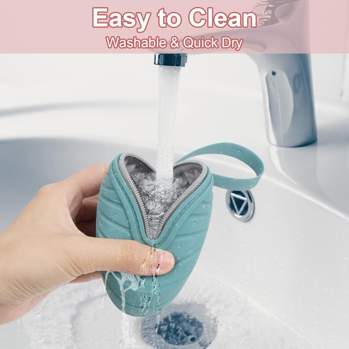 Desing Wish Menstrual Cups Case Storage Bag Travel Period Cup Carrying Pouch Washable Leak-proof Silicone Bag for Menstrual Cup, Tampons, Keys and Other Small Items (Light Green)