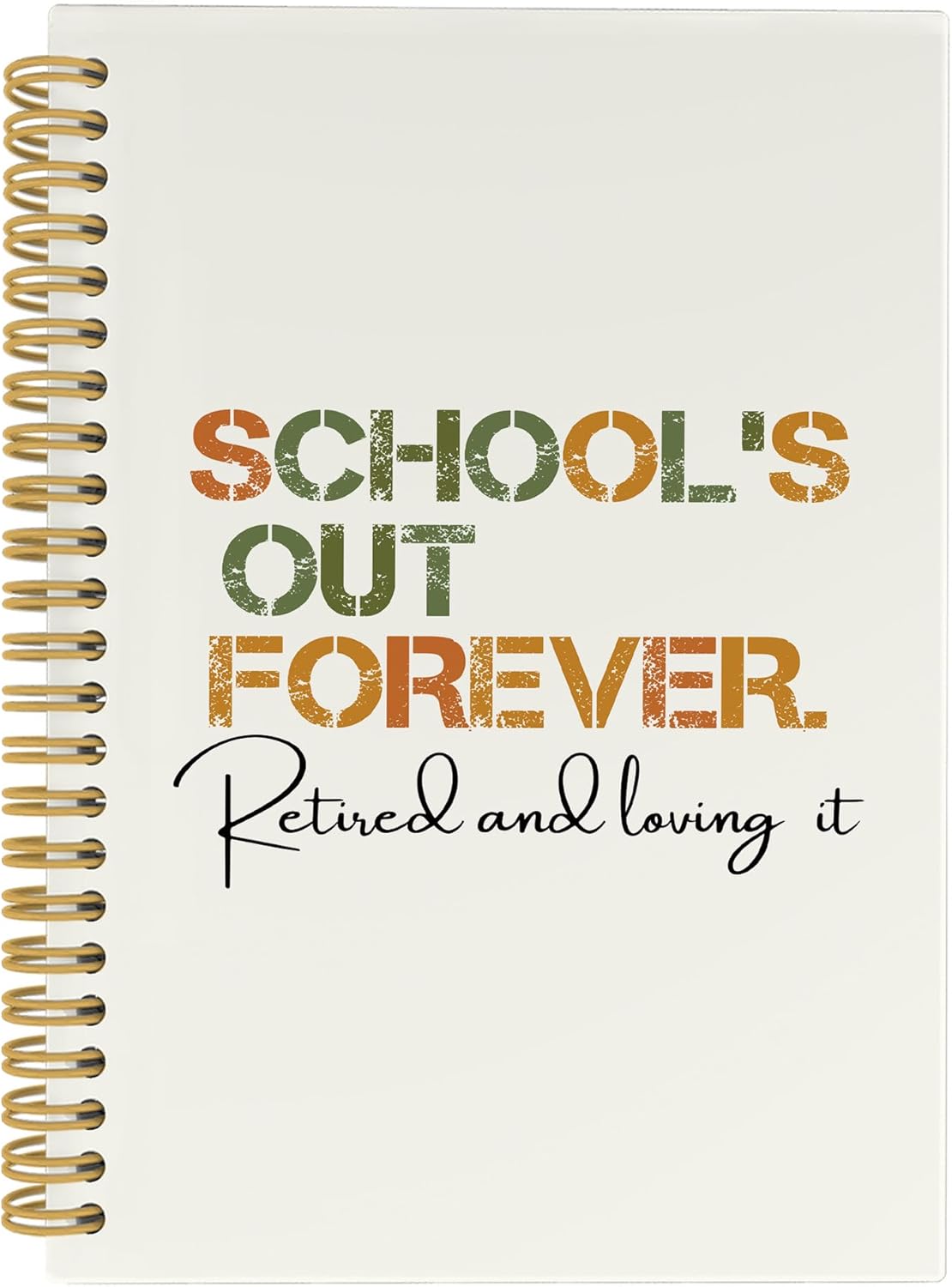 CUANFDDSF Teacher Retirement Gifts Notebook, Retirement Gift for Women Men Journal Notebooks for Note Taking,Writing Pads， Teacher Appreciation Gifts Hardcover Spiral Notebook 5.5x8.3 Inch