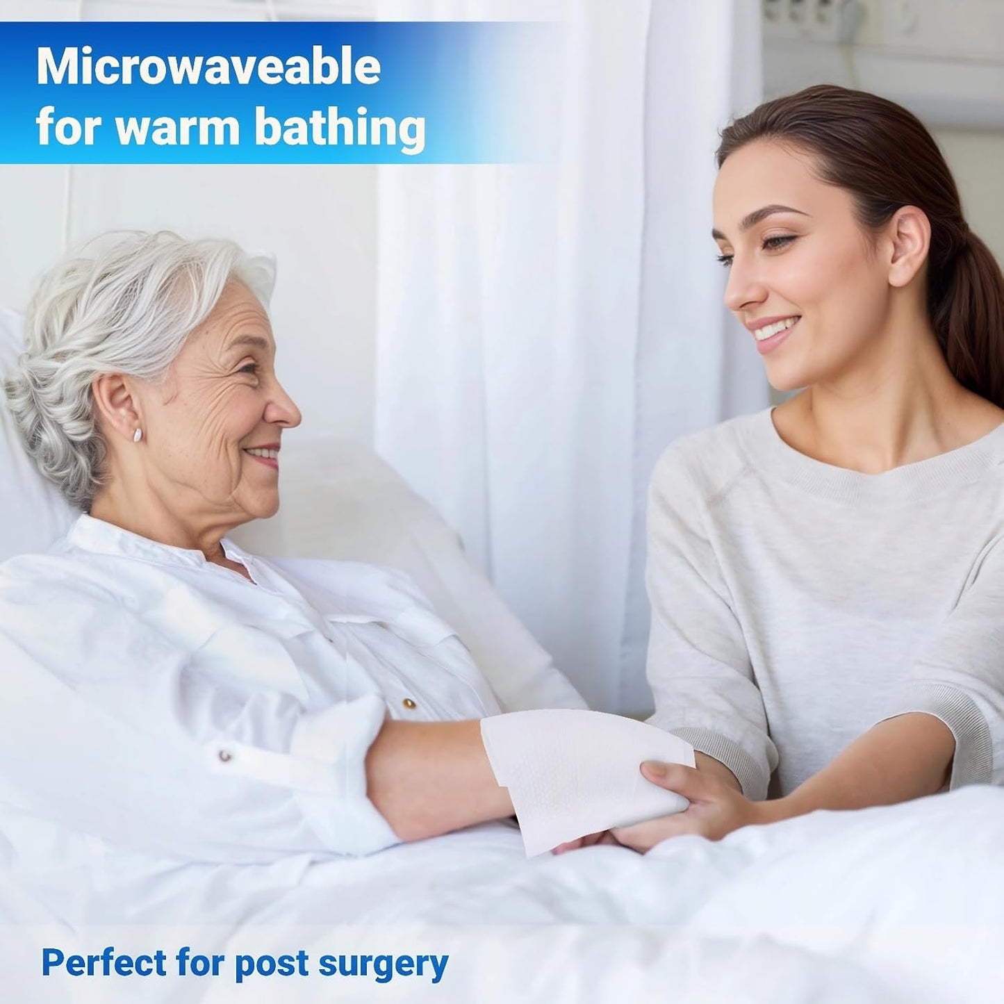 Ultra Gentle Body Wipes No Rinse, 30 Individually Wrapped Personal Hygiene Shower Wipes for Women and Men, Spa-Grade Comfort, Biodegradable, Great for Gym Travel Camping Post Surgery 8"x12" Unscented