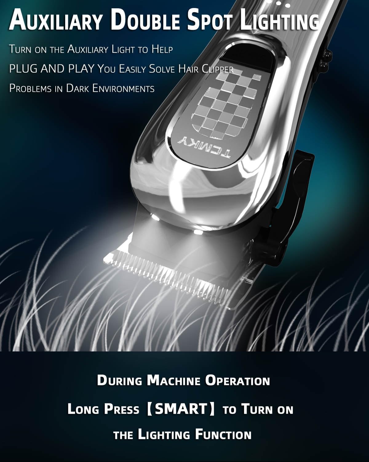 Hair Clippers for Men Cordless&Corded Barber Clippers for Hair Cutting & Grooming Professional Hair Trimmer for Men Rechargeable Hair Trimmer Kit for Household (Silvery)