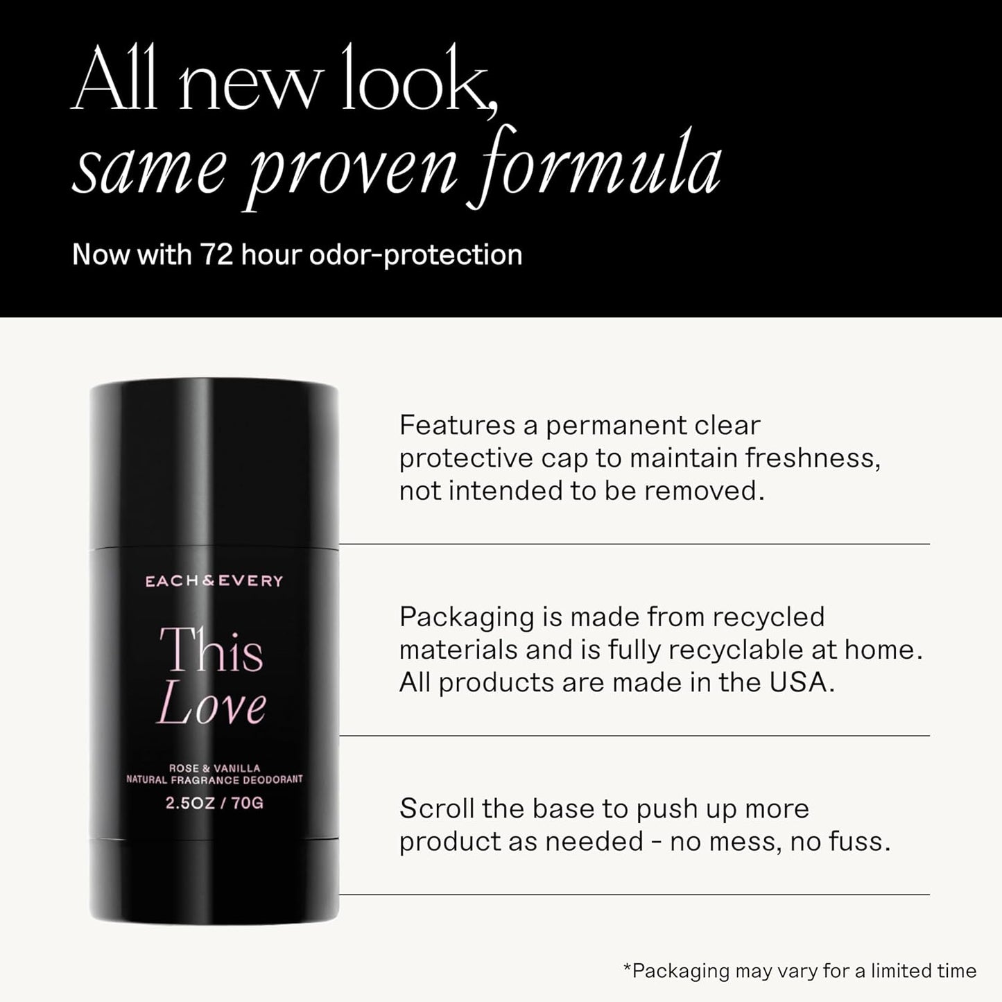 Each & Every Aluminum Free Deodorant for Women & Men, Rose & Vanilla - All Natural Deodorant for Sensitive Skin, EWG Verified - Clean, Baking Soda-Free, Plant-Based Fragrance - 2.5oz, 2 Pack