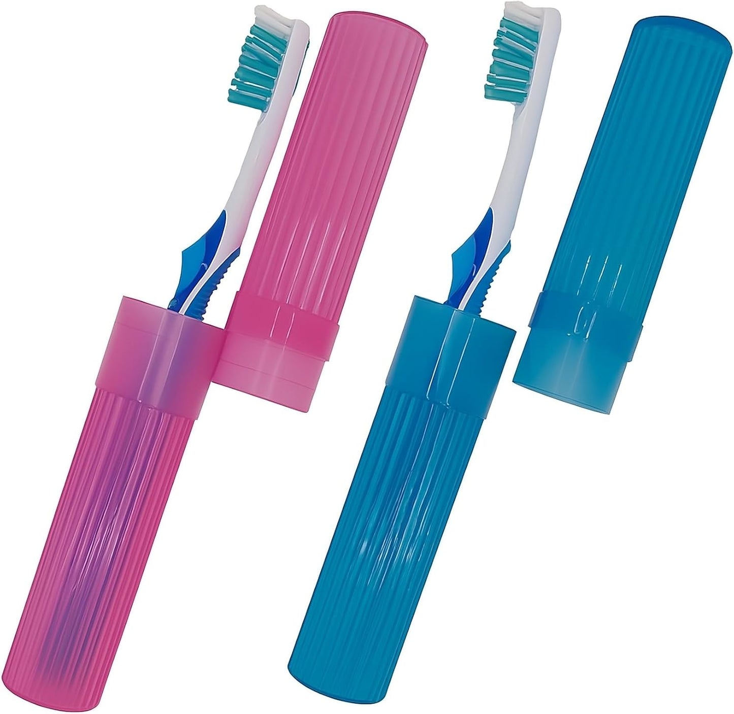 Toothbrush Holder (Blue & Pink) - Made in The USA. W/Ventilation Holes.