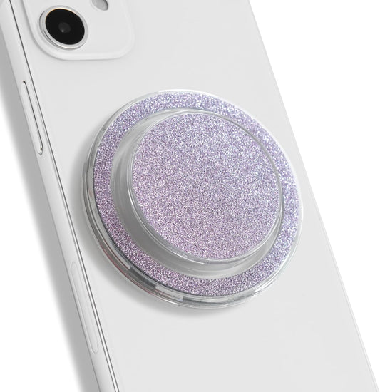 Bling Bling Glitter Phone Grip & Stand - Elegant Magsafe Compatible Phone Holder for Secure Grip and Hands-Free Viewing (Violet)