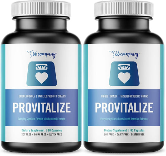 BB Company Provitalize | Probiotics for Women, Menopause | Joint Support, Sexy Midsection Curves, Digestive Health, Menopause Bloat | Turmeric Curcumin Moringa | Packaging Vary | 2 Pack