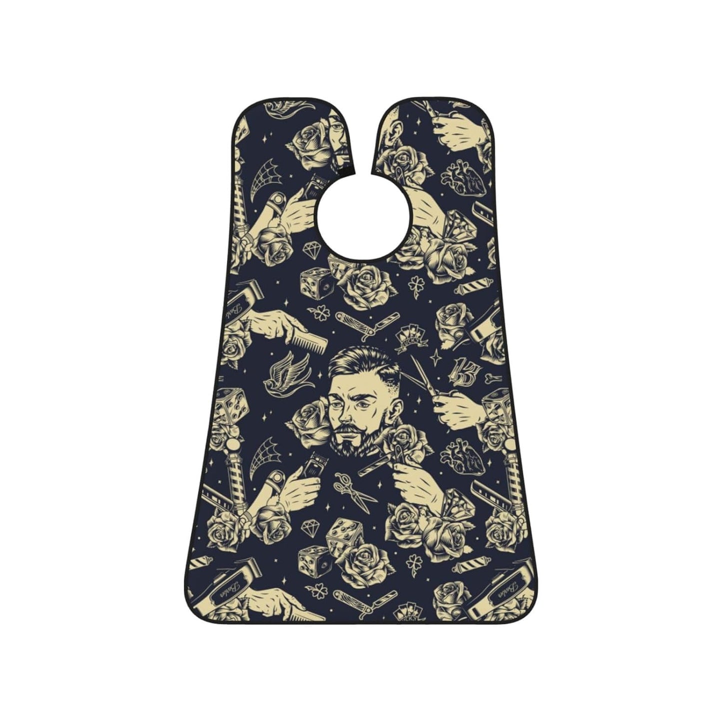 Vintage Barber Beard Bib Apron, Beard Hair Catcher For Men Shaving, Waterproof With Suction Cups