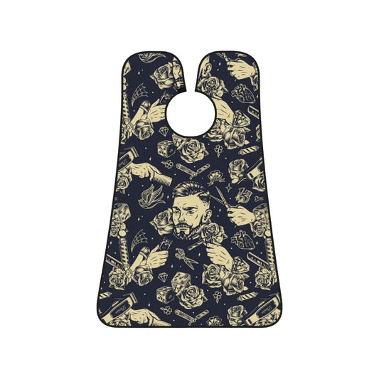 Vintage Barber Beard Bib Apron, Beard Hair Catcher For Men Shaving, Waterproof With Suction Cups