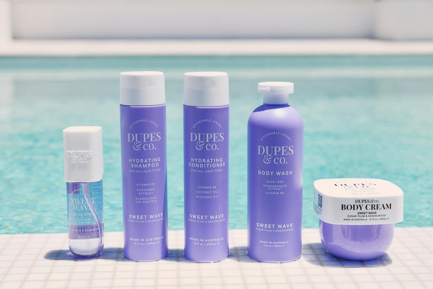 DUPES & CO. Sweet Wave Hydrating Body Mist for Women – Plum & Vanilla Orchid with Vitamin B5 & Witch Hazel – Sweet, Warm Scent in a 3 Fl Oz Bottle