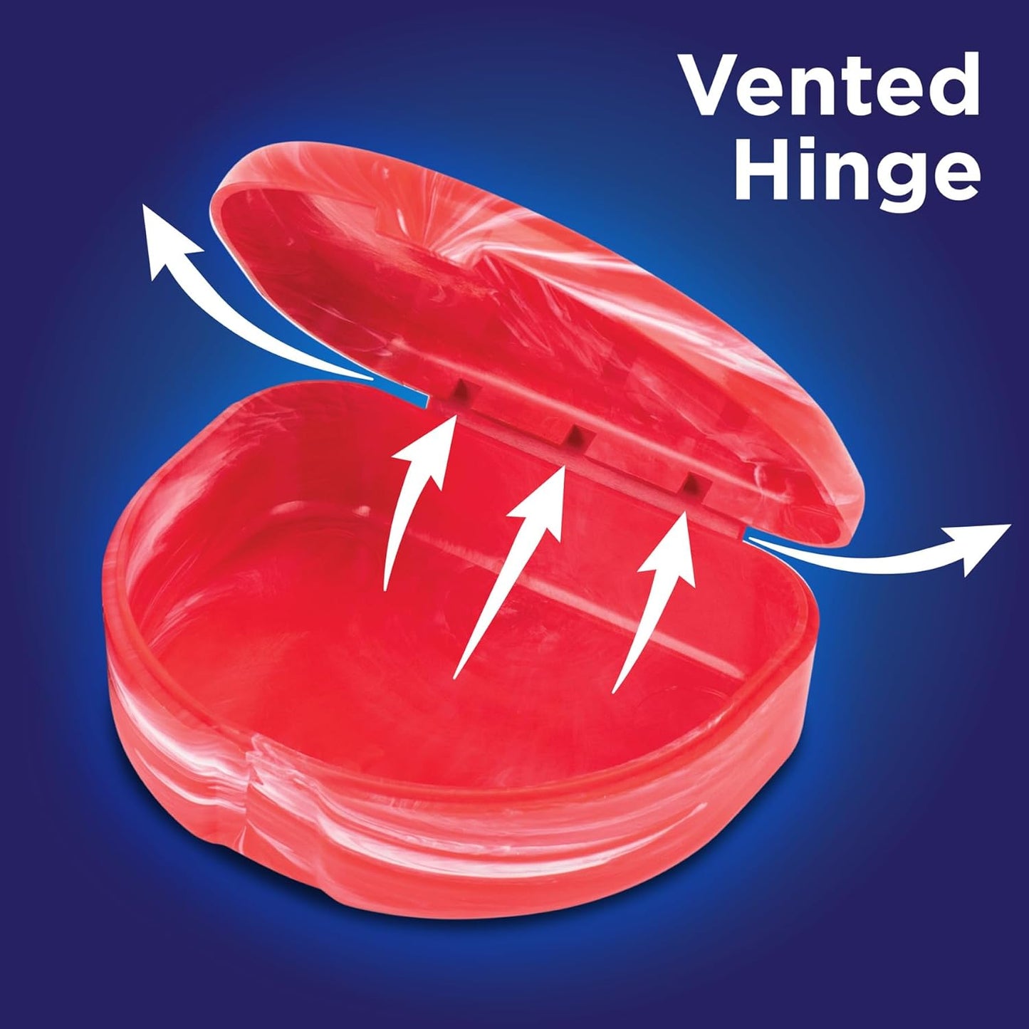 Practicon Marble Retainer Cases, Orthodontic Aligner Case, Mouth Guard Holder (3 Pack) (Patriot)