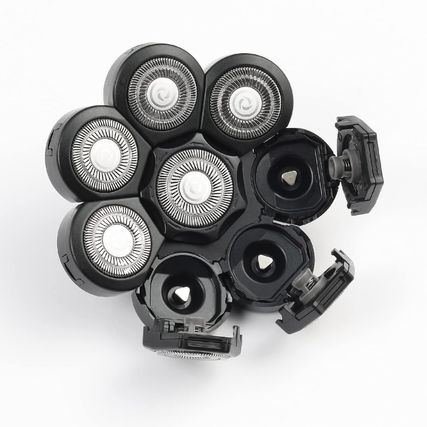 Electric Shaver Replacement Head 8 Heads for Bald Men Wet and Dry Compatible Waterproof 8D Upgrade Replacement Blades