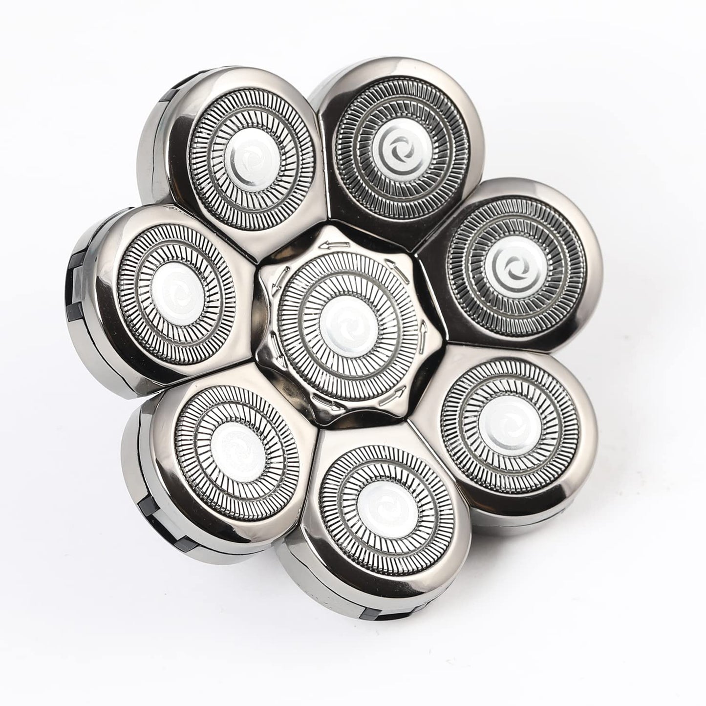 8 Blades Men's Electric Shavers Replacement Heads Razor replacement Blades for Bald Men Wet and Dry Compatible Waterproof (8D Silvery)