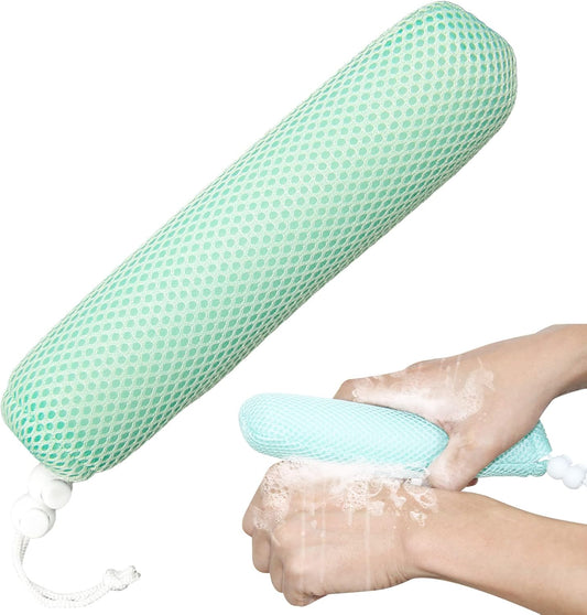 Long Handle Bath Brush, Anti-Slip Curve Handled Bath Body Brush, Back Scrubber for Shower, Easy Reach for Seniors, Suitable for Elderly/Pregnant Aid Bathing & Shower(Not Include Brush Handle)