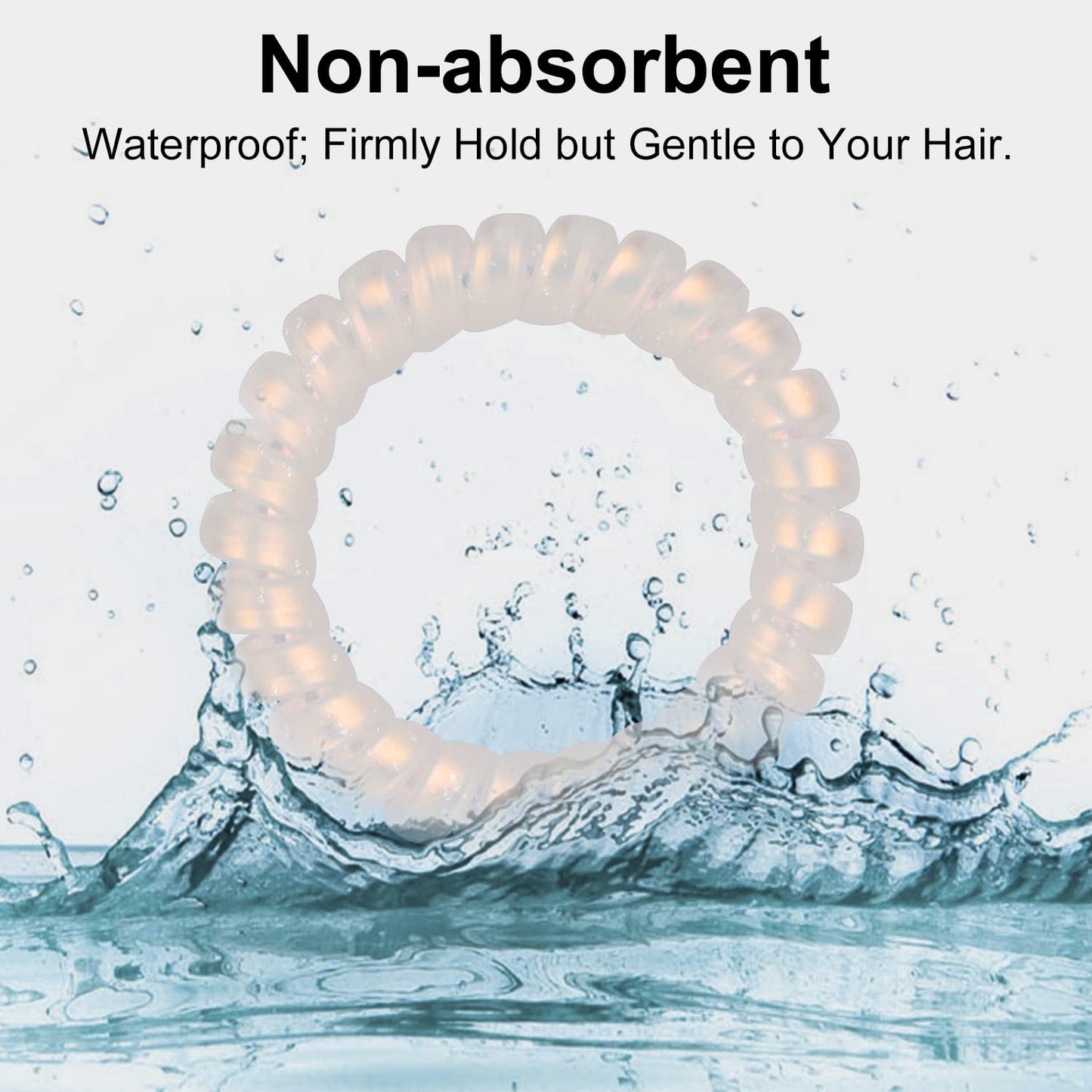 JessLab Spiral Hair Ties for Women, 10-Pack Traceless No-Damage Ponytail Holders, Coils Hair Bands for Girls, Assorted Colors