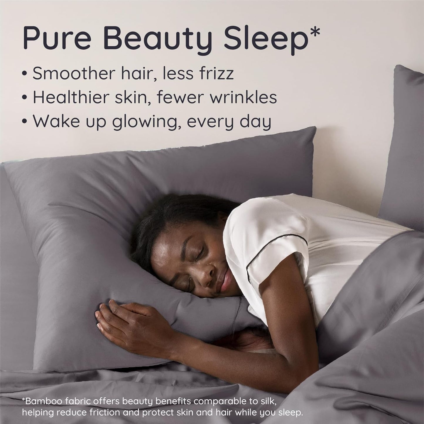 Bambaw 100% Viscose Derived from Bamboo Pillowcases Standard Size – Set of 2 Cooling Pillow Case with Envelope Closure, Breathable & Soft Pillow Cases Standard Size, Anti Acne Pillow Case (Dark Gray)