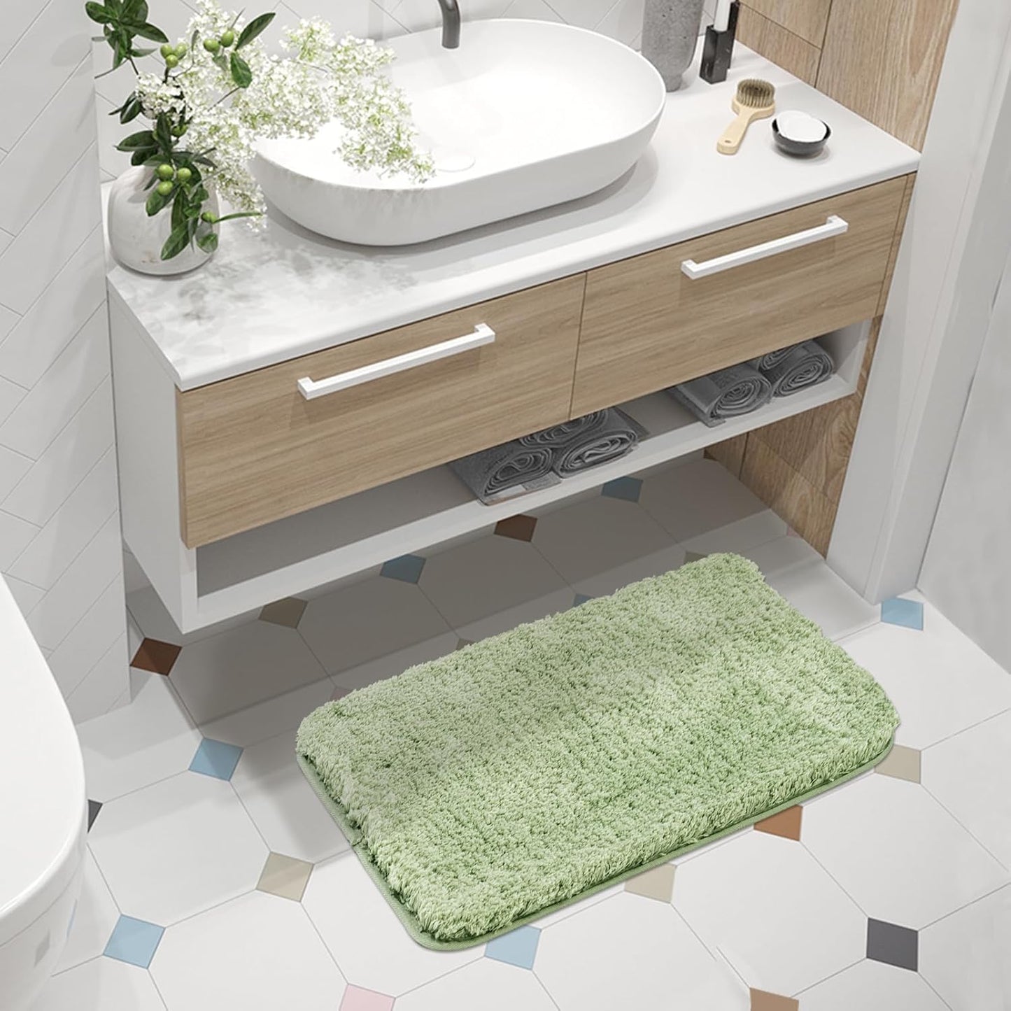 ROSMARUS Shaggy Bath Rug 2032 GR