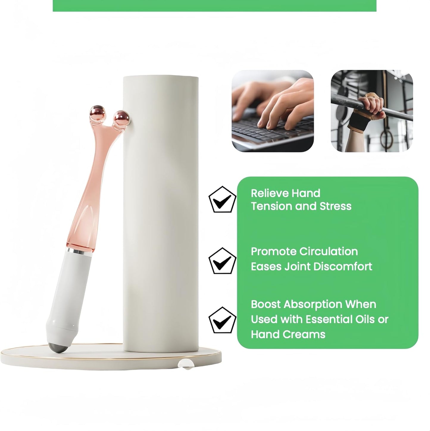 Finger Massager Roller, Hand Massage Tool, Improves Circulation, Relieves Arthritis, Hand Pain and Stress, Ideal for Fingers, Hands and Palms