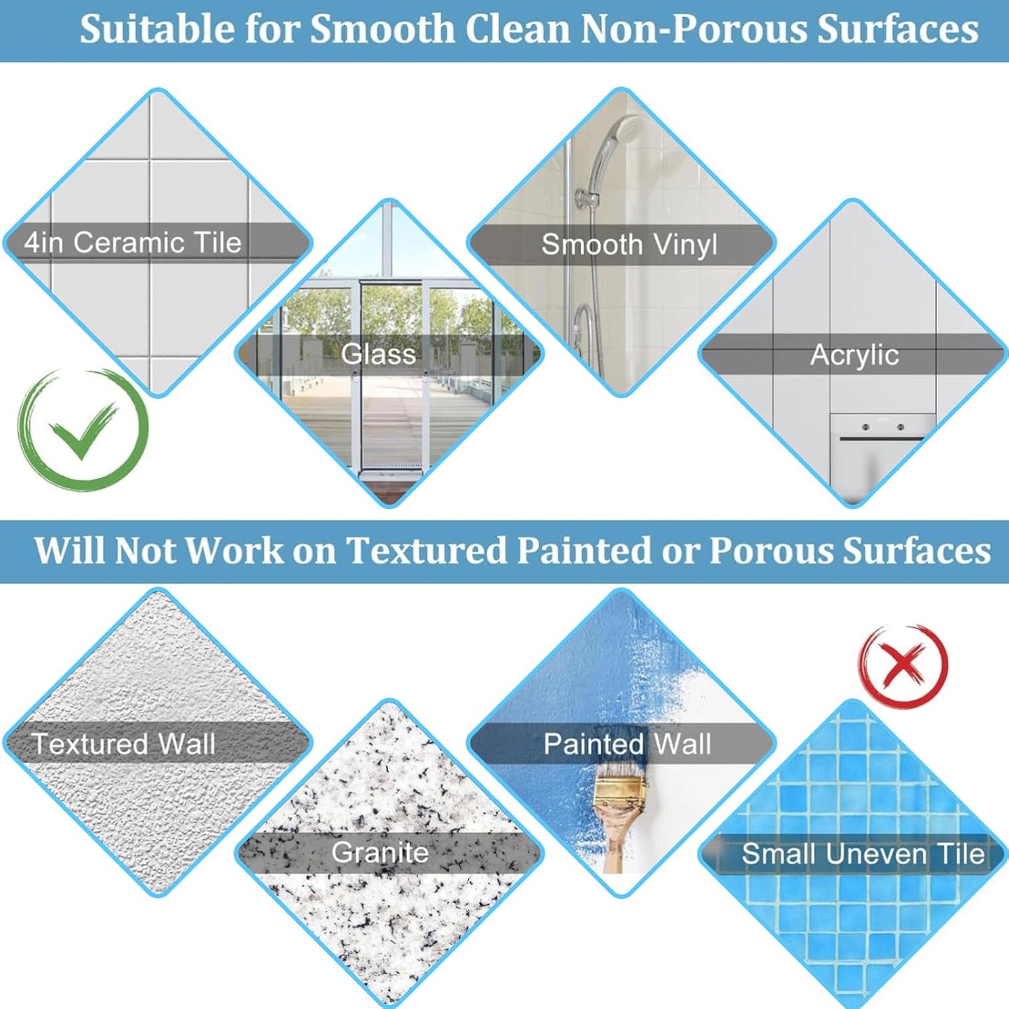 Suction Grab Bars for Bathtubs and Showers, Heavy Duty Shower Handle Removable Shower Handrails for Kids, Bathroom Safety Grip Waterproof(Black)