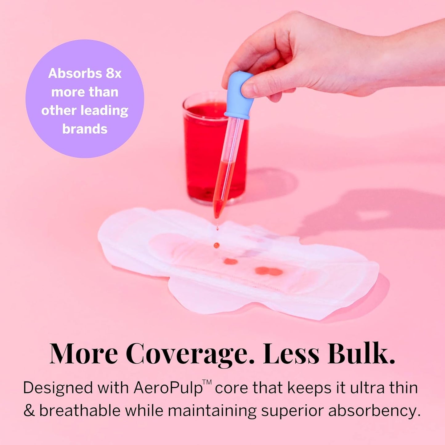 Pixie Organic Cotton Pads for Women - Ultra Thin with Wings, Leak-Proof & Moisture-Wicking - Compostable, Unscented Menstrual Pads - Regular Absorbency - 48 Count