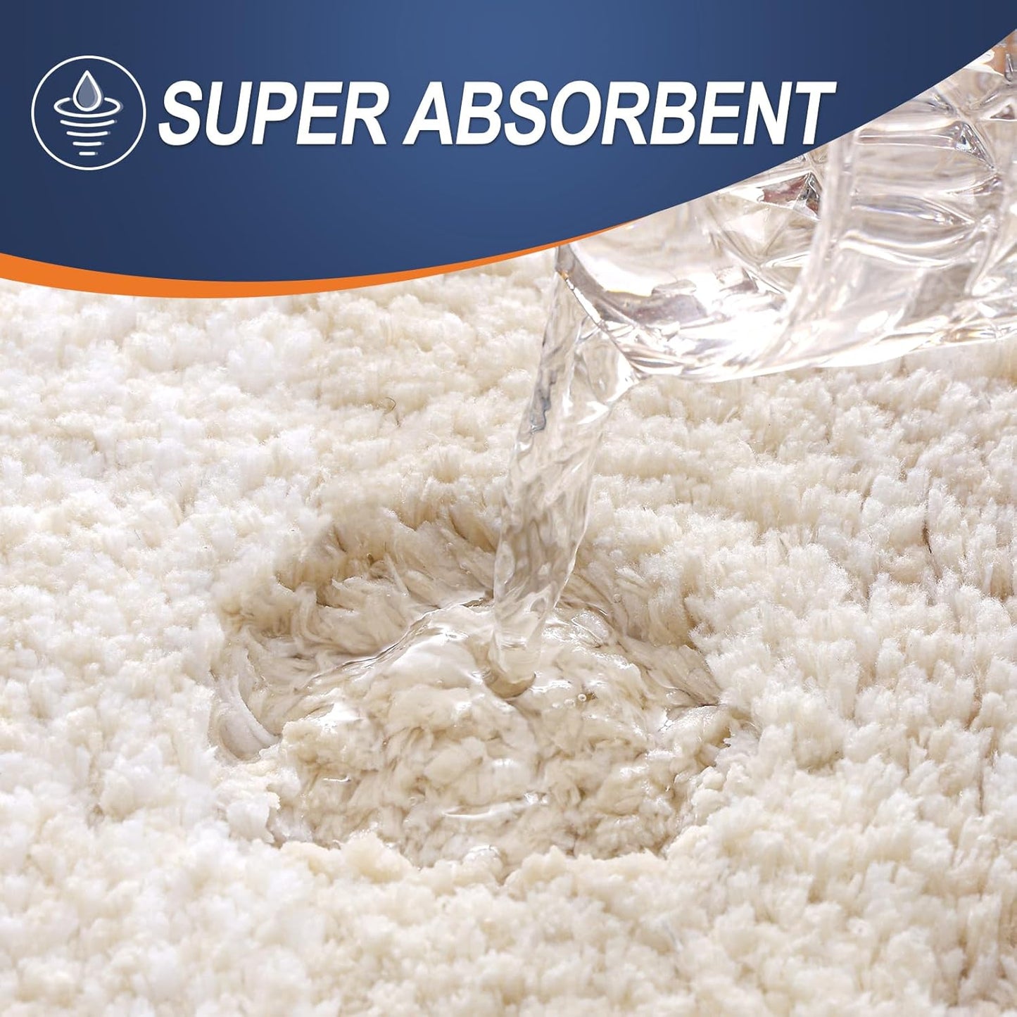 OLANLY Bathroom Runner Rugs 54x24, Extra Soft Absorbent Microfiber Bath Rugs, Rubber Backing, Quick Dry, Washable Bath Mats for Bathroom Floor, Tub and Shower, Home Decor Accessories, Light Beige