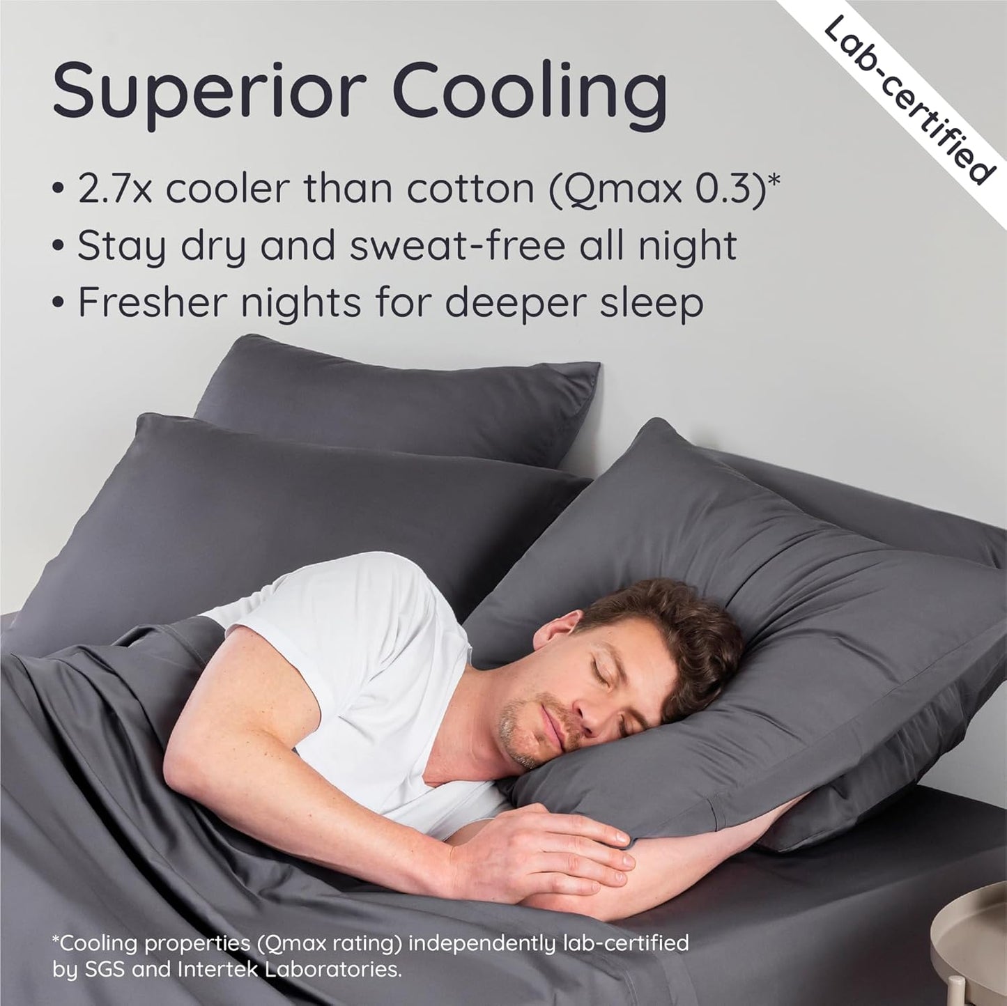 Bambaw 100% Viscose Derived from Bamboo Pillowcase Queen Size – Set of 2 Cooling Pillow Cases for Hot Sleepers, Envelope Pillow Cases Queen Size, Breathable & Super Soft Pillow Cases (Charcoal)