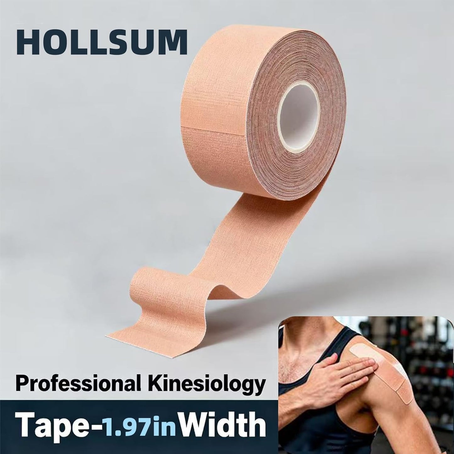 Kinesiology Tape 5cm, Waterproof KT Pro Extreme Tape, Extra Sticky Muscle Support, Elastic Sports Tape for Athletes, Physio Recovery & Tender Tape Alternative