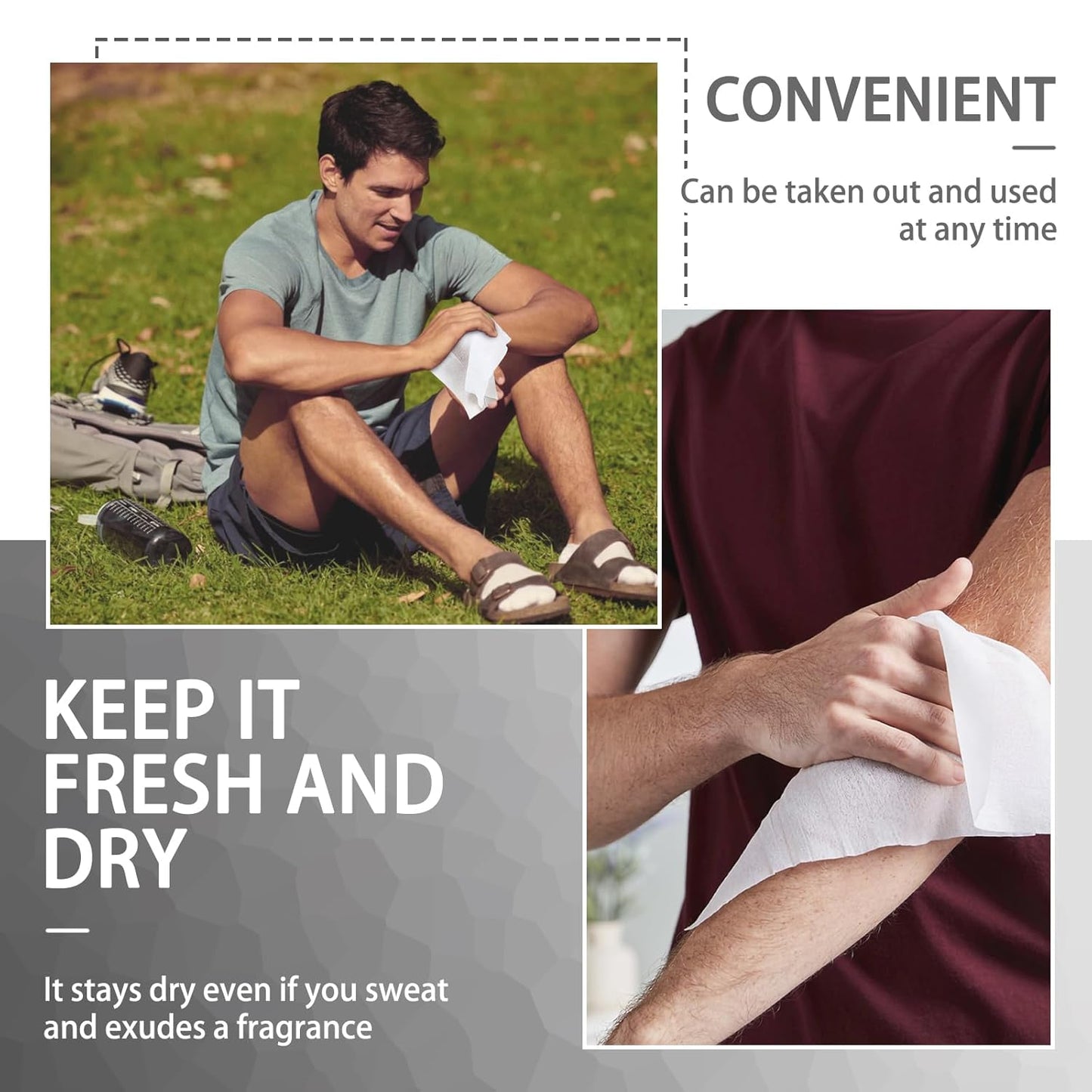 Black Cologne Body Wipes 50 pieces of Fresh deodorant Wipes And Travel To Clean Skin And Travel Deodorant Individually Wrap Hypoallergenic Mini Deodorant For Female Male Teenagers