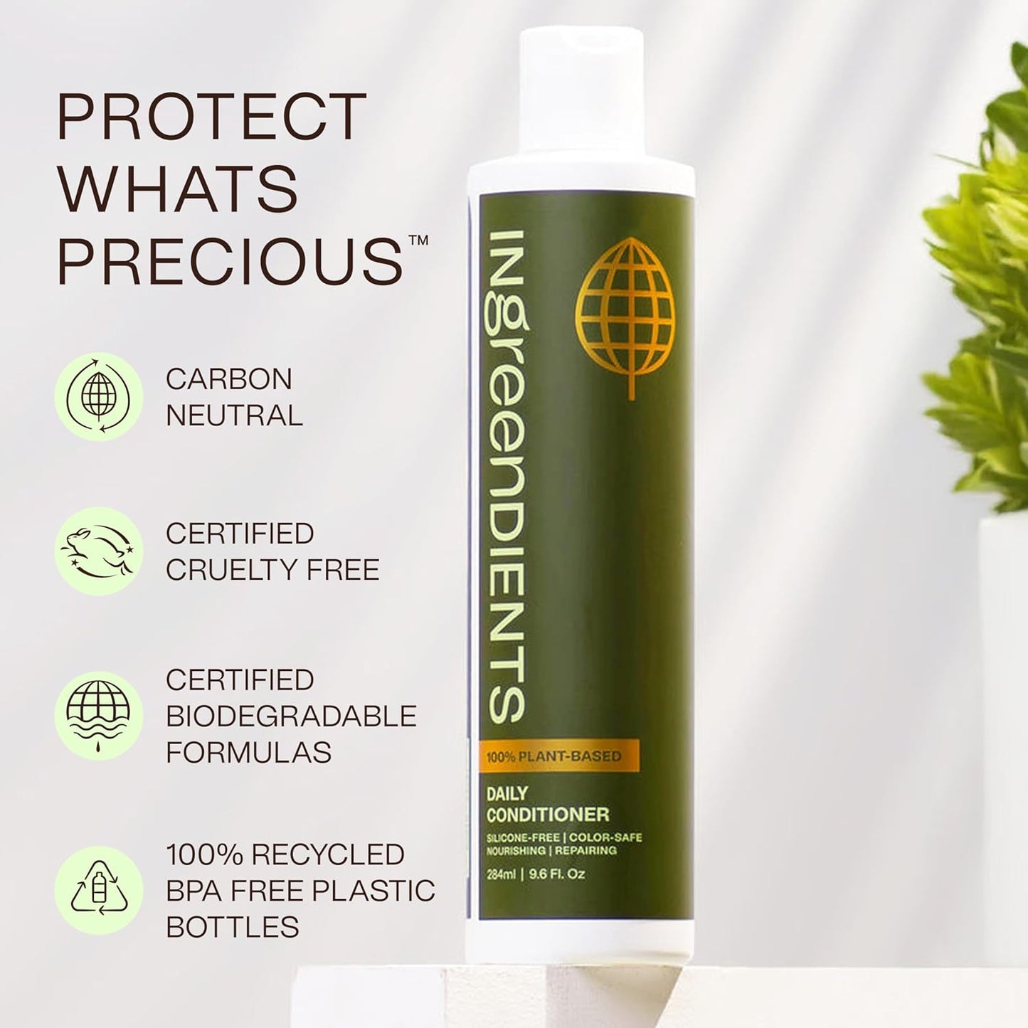 Ingreendients Tea Tree Hair Conditioner - Organic, Sulfate-Free, Color-Safe, Silicone-Free, Cruelty-Free, with Shea Butter and Jojoba Oil