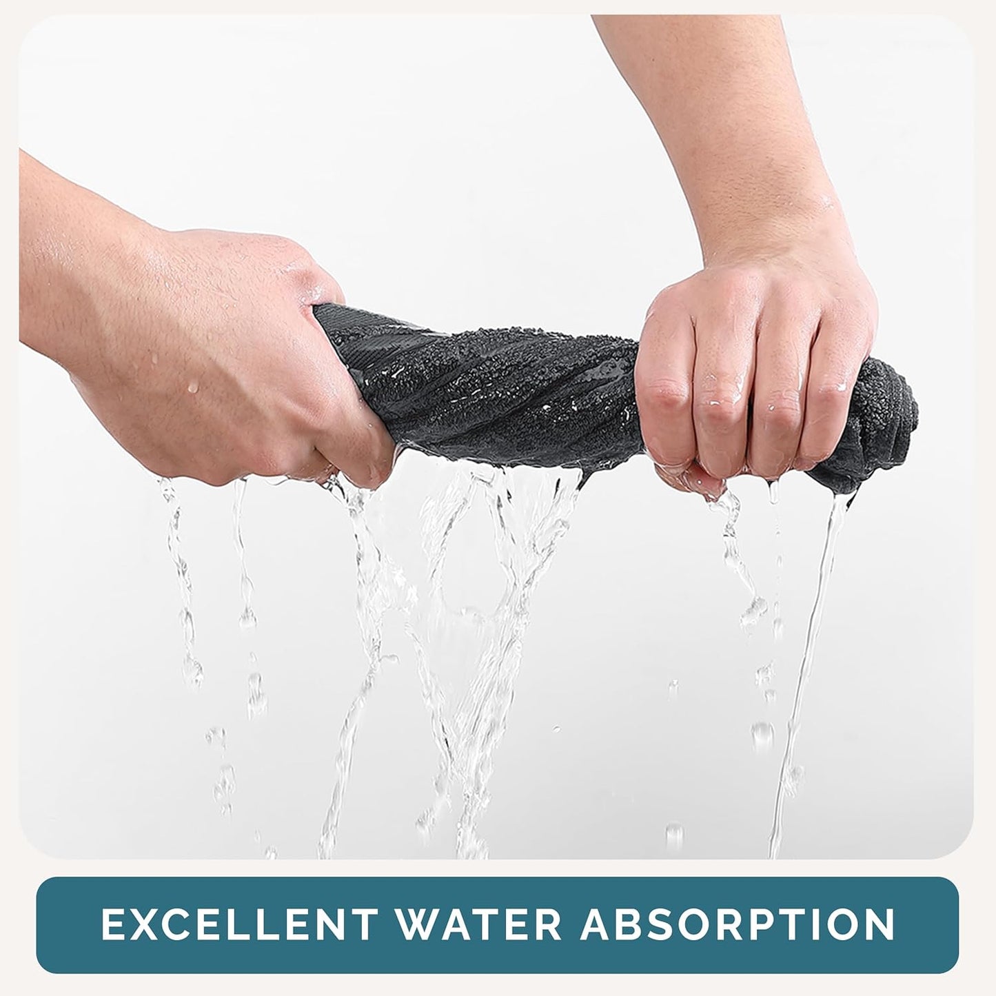 Casa Platino Wash Cloths Set of 6 - Spa & Salon Quality - 100% Ring Spun Cotton Face Towels - Soft & Ultra Absorbent Washcloths for Body, Beauty, Home, Gym - Fingertip Towels - 13"x13", Cool Grey