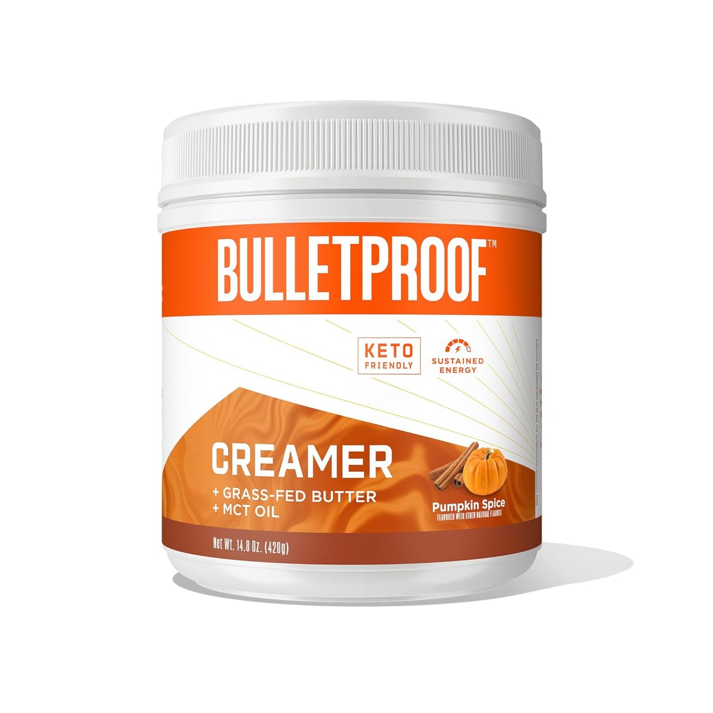 Bulletproof Pumpkin Spice Creamer, 14.8 Ounces, Keto Coffee Powder Creamer with MCT Oil and Grass-Fed Butter
