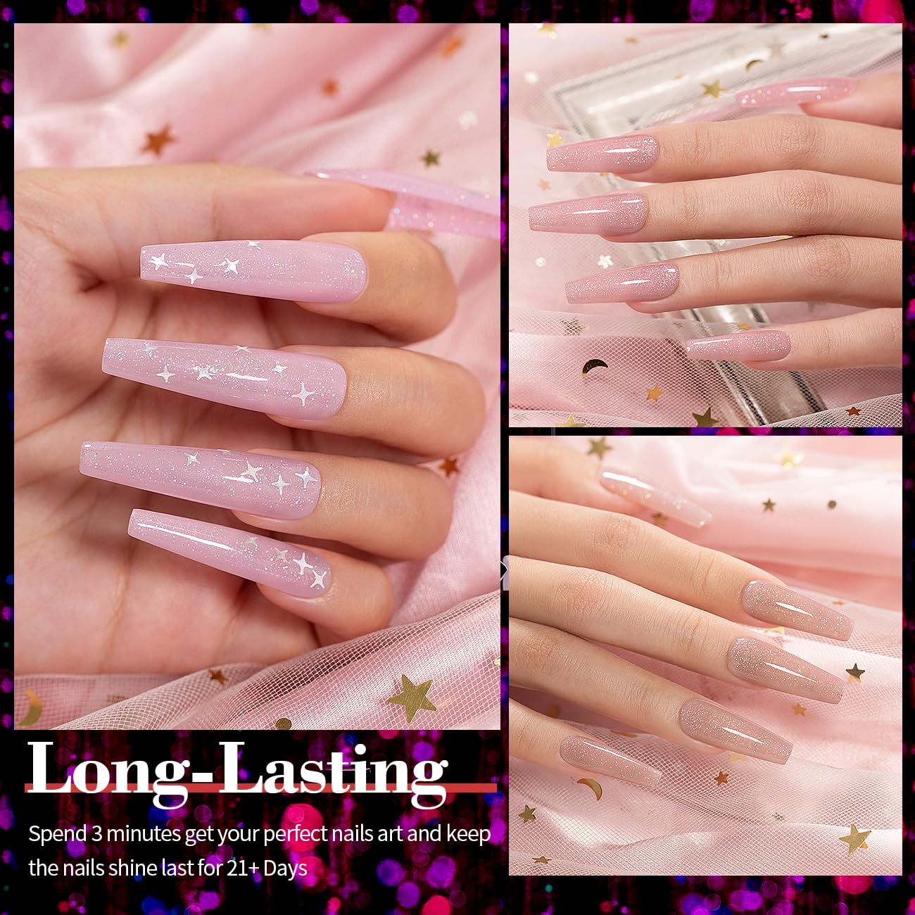 RARJSM Nude Glitter Gel Nail Polish 6pcs Set Sparkly Rainbow Shimmery Nail Gel Polish Iridescent Pigment Jelly Sheer Gray Pink Milky Peach Purple Translucent Natural Skin Tone Color 7.5ml Soak off