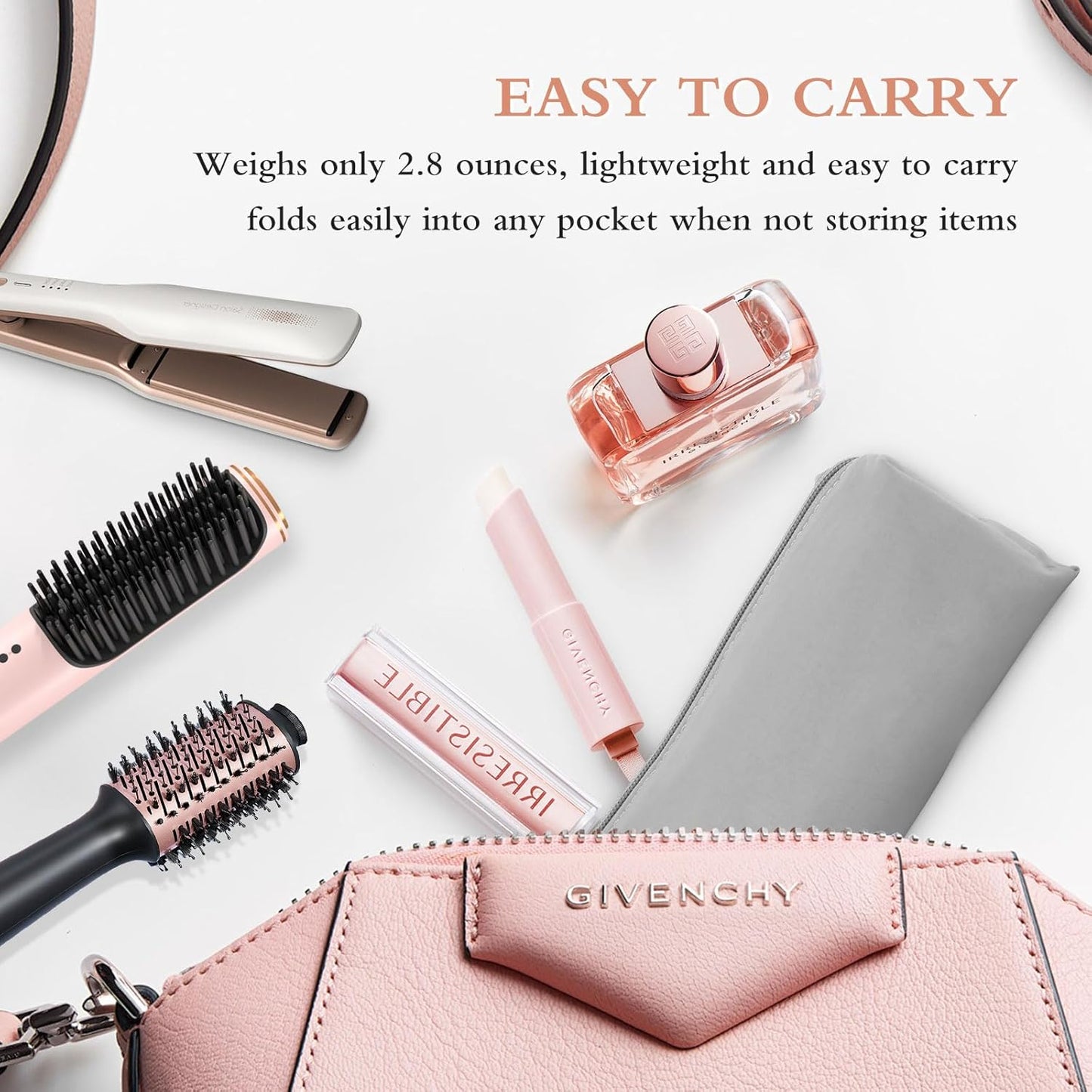 Professional Hot Hair Tools Organizer Bag Portable Travel Heat Resistant Storage Case Pouch for Curling Irons, Flat Irons, Hair Straightener and Styling Tools(17.7" x 3.2"x 3.2")