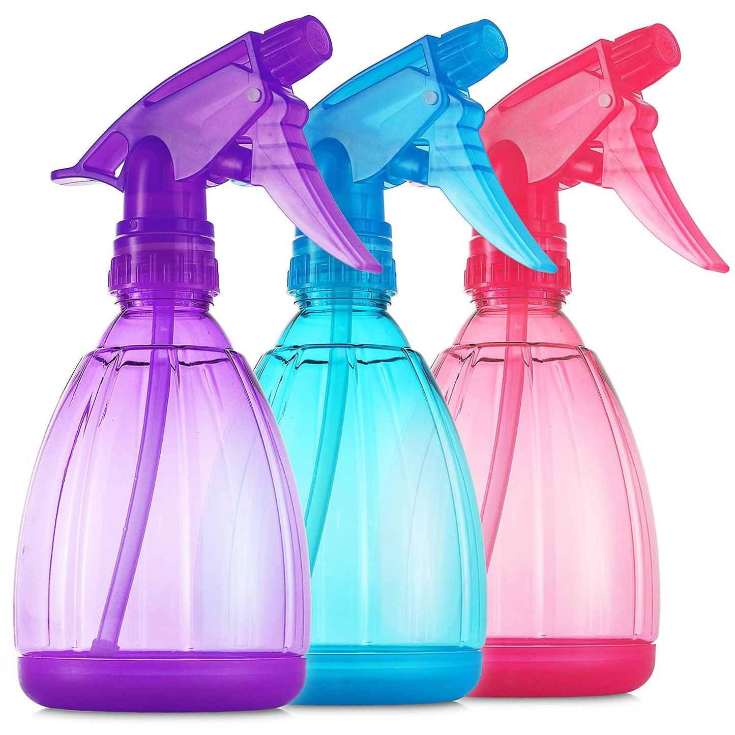 DilaBee Plastic Spray Bottles - 12oz (3 Pack) Water Spray Bottle for Hair, Gardening, Grilling & Cleaning Solution - Empty Spray Bottles for Cat - Small Spray Bottle