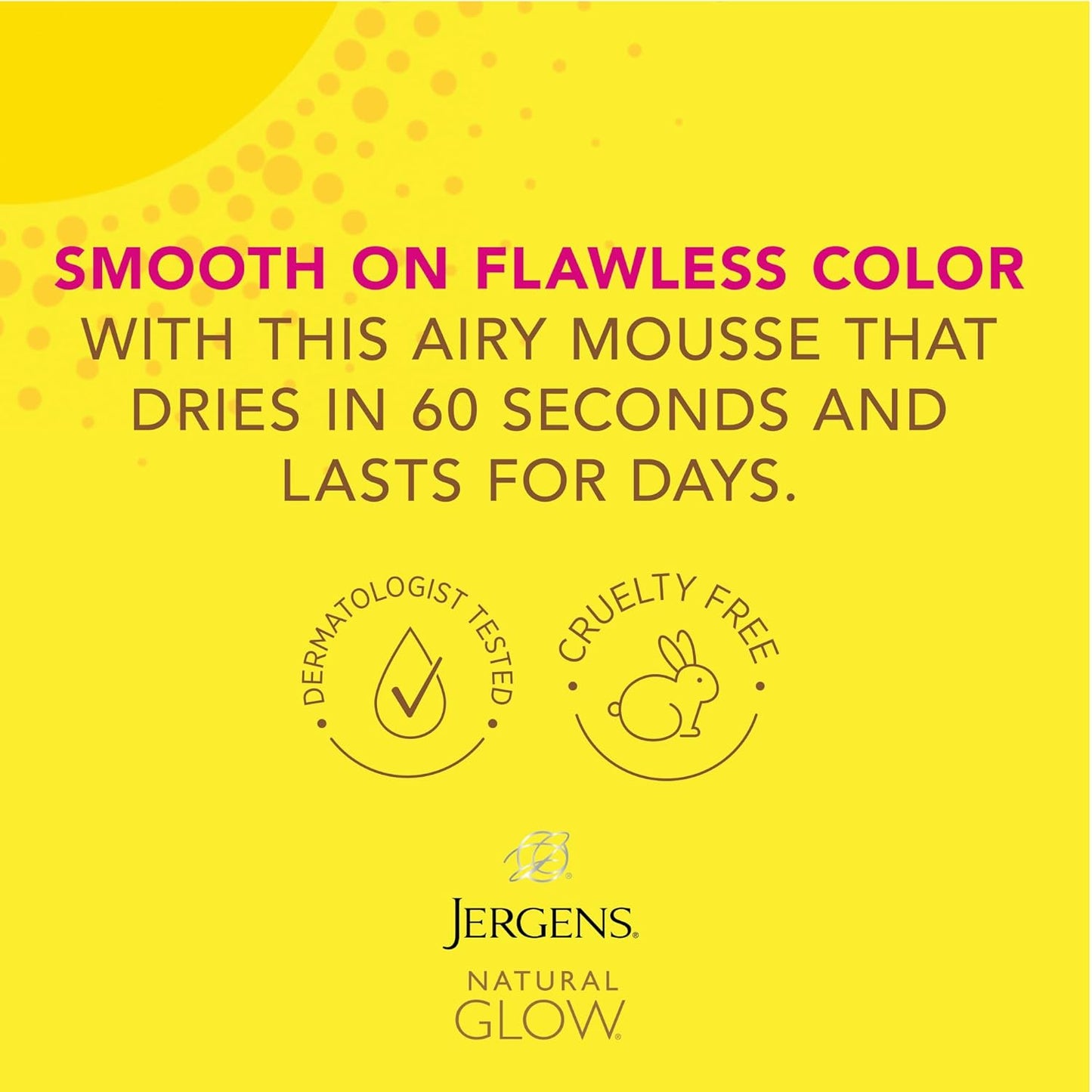 Jergens Natural Glow Instant Sun Self Tanner Mousse Bundle, Light Bronze, Sunless Tanning, 6 Oz Bottle and Application Mitt