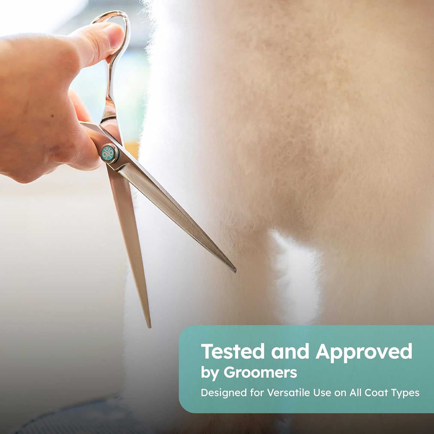 7” Dog Grooming Scissors｜VG10 Japanese Steel Professional Pet Grooming Shears for Cats & Dogs｜Clean Cut & Precise Trimming｜Lightweight Ergonomic Handcrafted Design｜K9 Shears