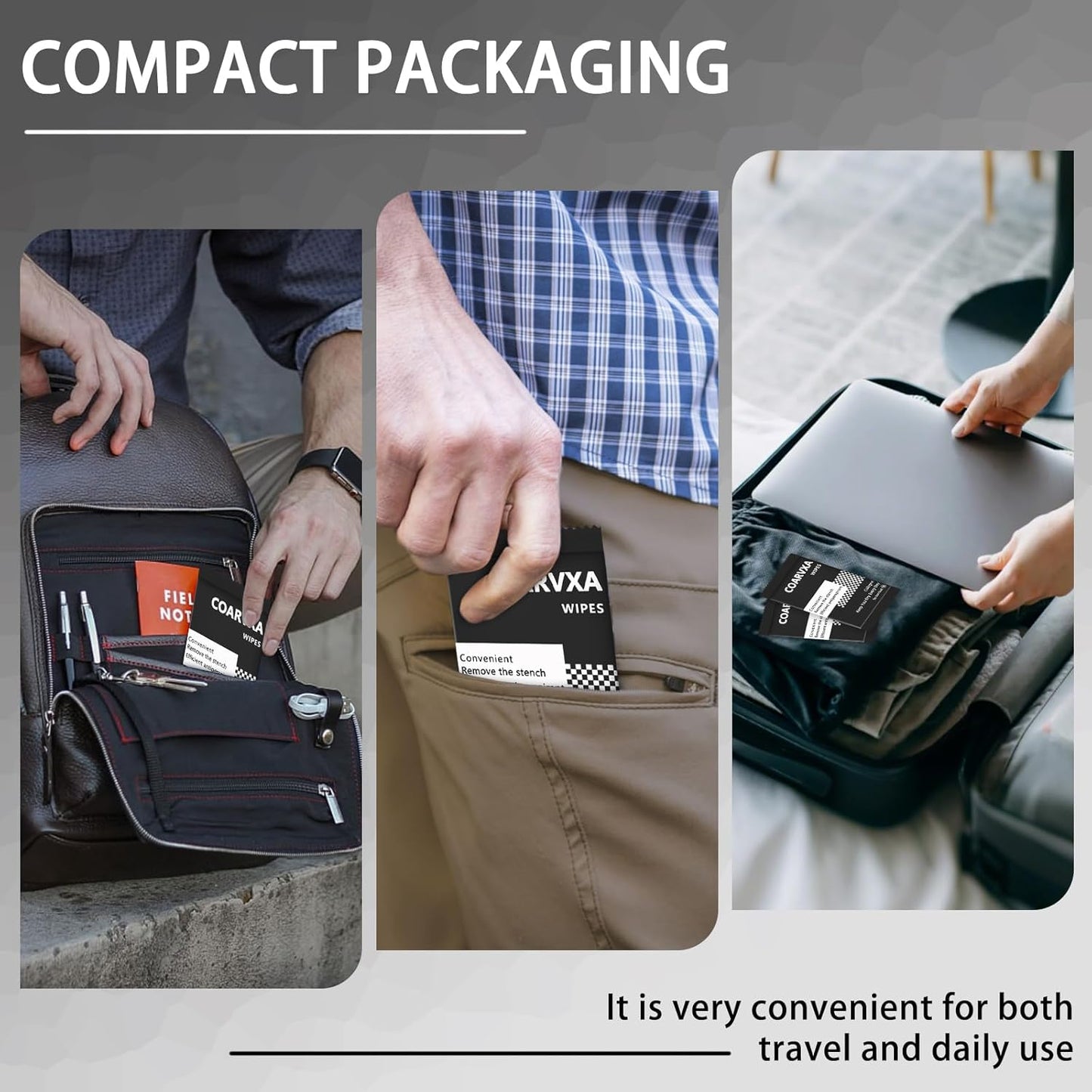 Black Cologne Body Wipes 50 pieces of Fresh deodorant Wipes And Travel To Clean Skin And Travel Deodorant Individually Wrap Hypoallergenic Mini Deodorant For Female Male Teenagers