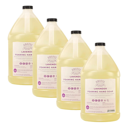 Adams Handmade Soap Liquid Foaming Soap 1 Gal - Lavender (Pack of 4)