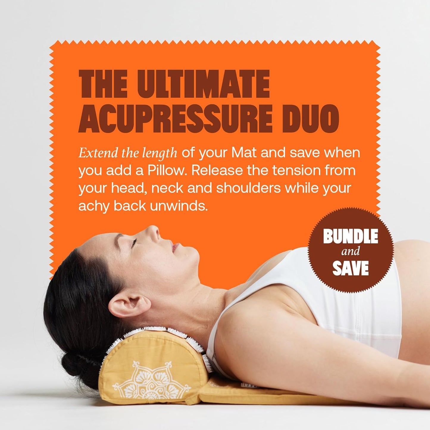 ShaktiMat Classic Acupressure Mat, Light Intensity in Yellow, Relieves Stress & Tension, Promotes Relaxation & Focus | Similar to Acupuncture, No Needles Required | FSA/HSA Eligible