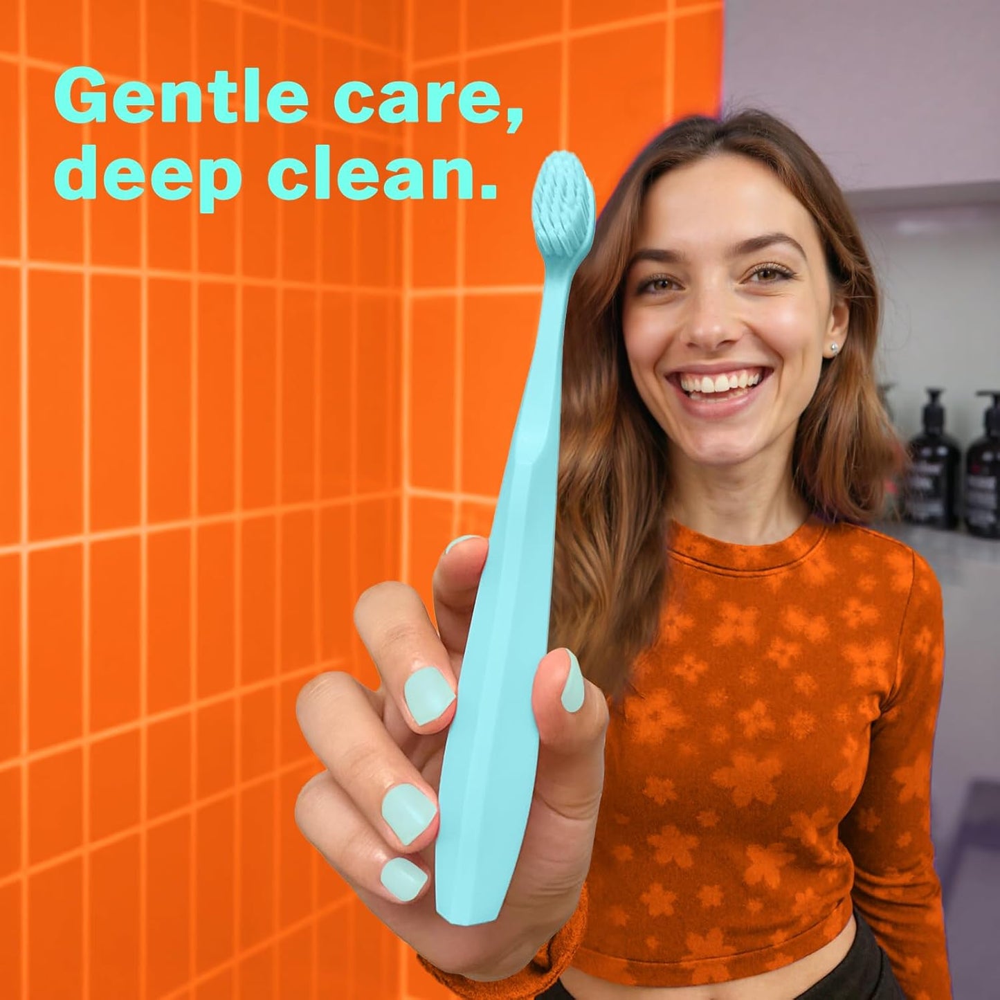 Max Extra-Soft Toothbrush for Adults Sensitive Gums – Gentle Bristles, Wide Angled Head for Back Teeth, Ergonomic Non-Slip Grip, BPA-Free Handle, Individually Wrapped, 4-Pack(Green)