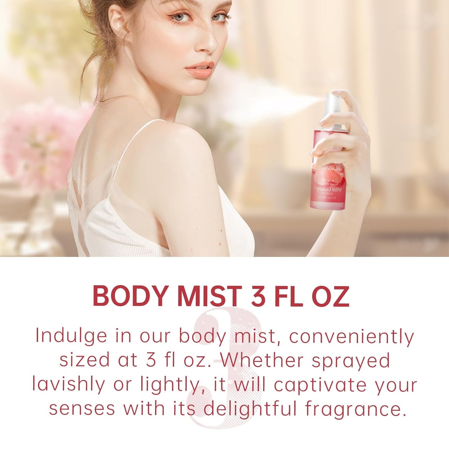 Cherry Blossom Spa Gift Set, Bath and Body Care Collection,3-Piece Travel Set with Shower Gel, Lotion, Body Mist