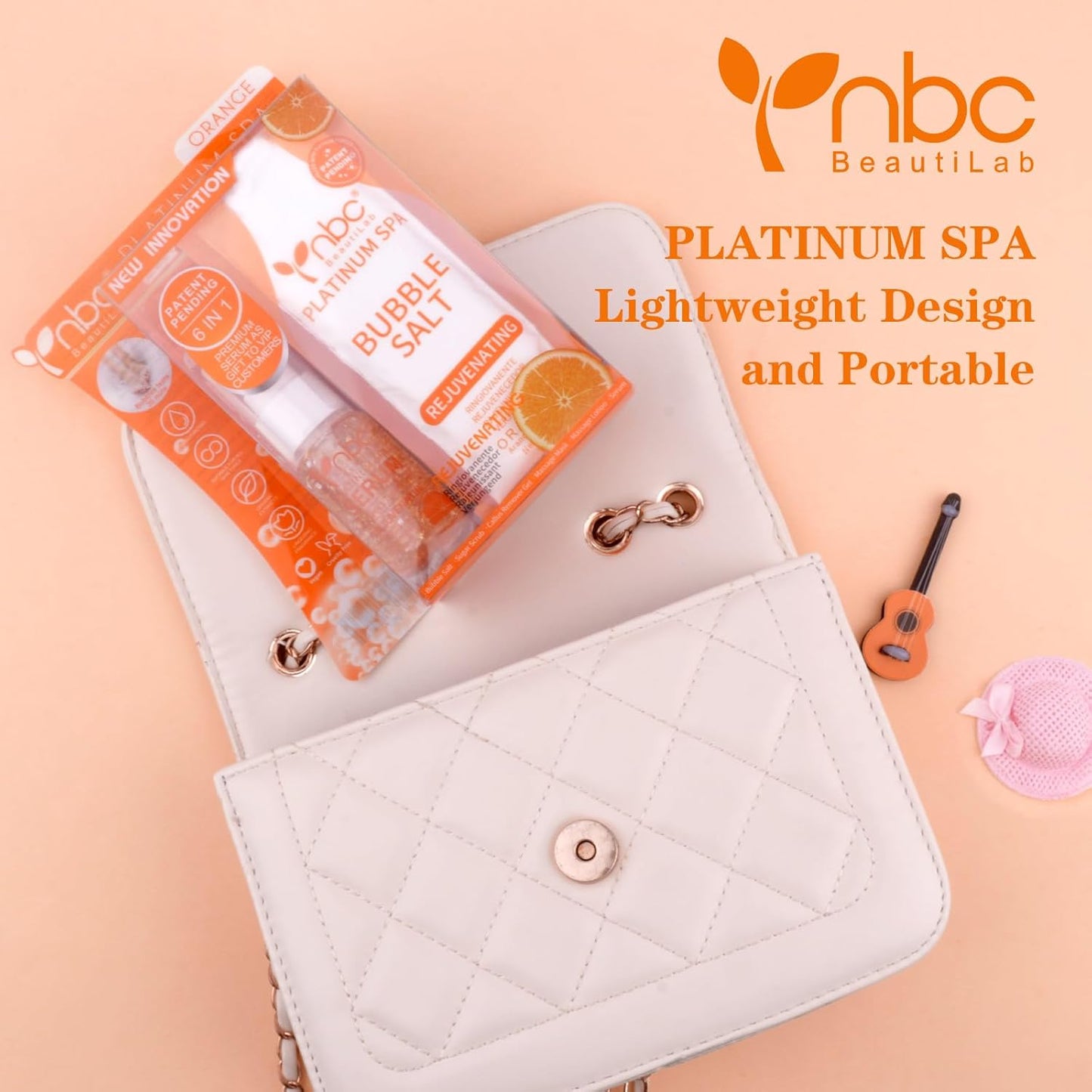 Pedicure Foot Soak Set - Upgraded 6 in 1 Foot Spa, Foot Bath Spa, Pedicure Kit for Tired & Dry Cracked Feet, Athletes Feet, Bad Odor, Softens Calluses (Orange)