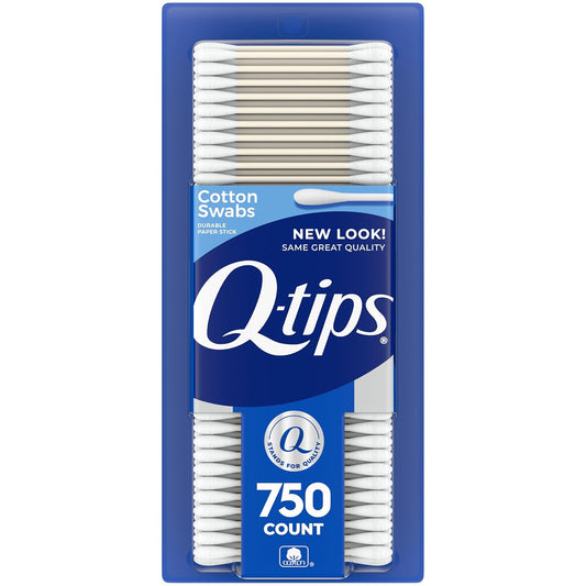 Q-tips Cotton Swabs, Original, For Home, First Aid and Beauty, 100% Cotton, 750 Count