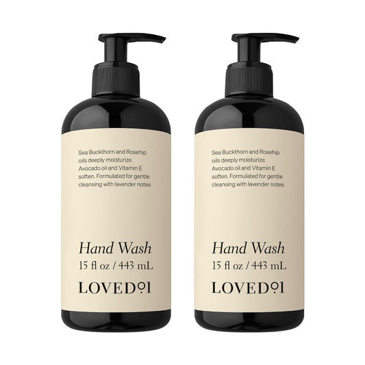 Loved01 Hand Wash, John Legend Skincare, Liquid Hand Soap, Gentle & Hydrating, Cruelty-Free, Formulated with Nourishing Oils & Soft Lavender, 2-Pack (15 oz each)