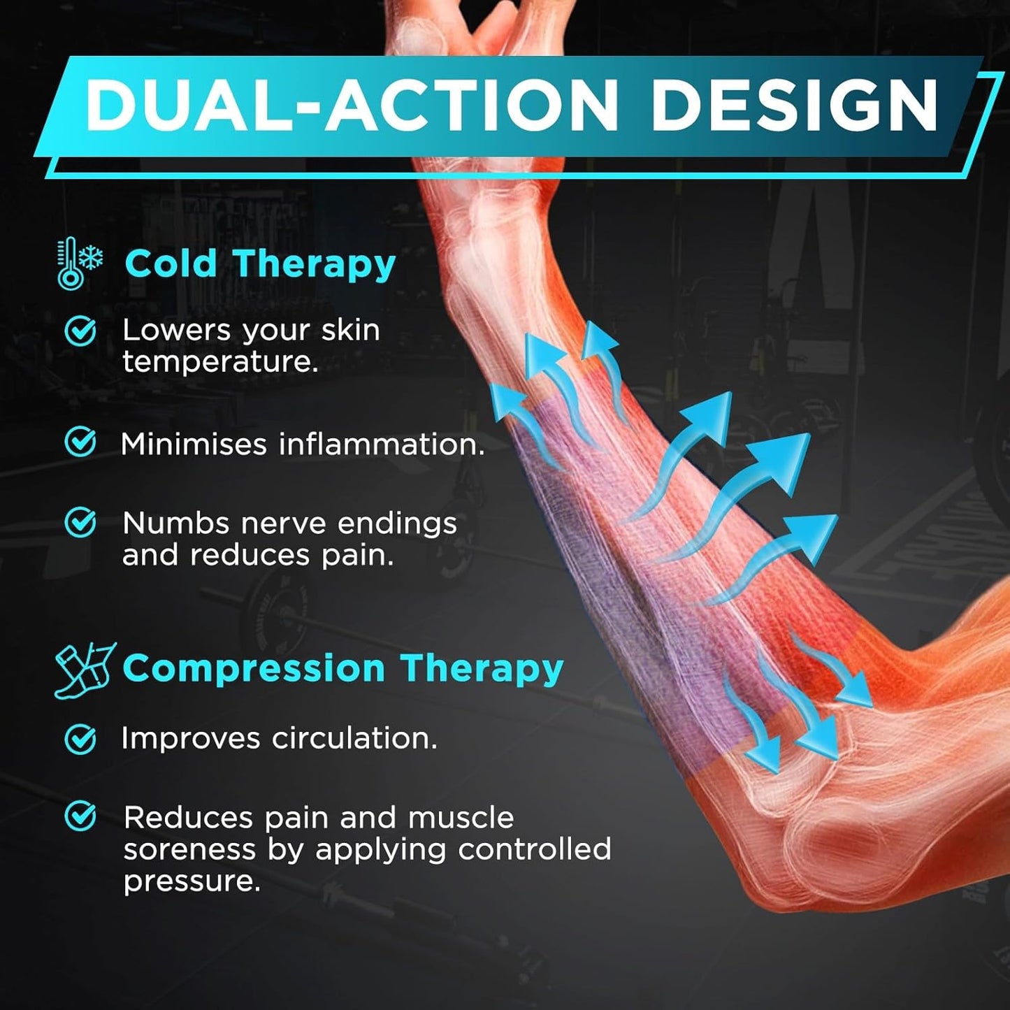 OK TAPE Ice Self Stick Bandage Wrap, Instant Cold Relief for Knee, Ankle, Wrist, Cold Compress Elastic Athletic Tape for Sports Injuries, No Refrigeration Needed, 4 Inch x 15 Feet, 2 Rolls, Beige