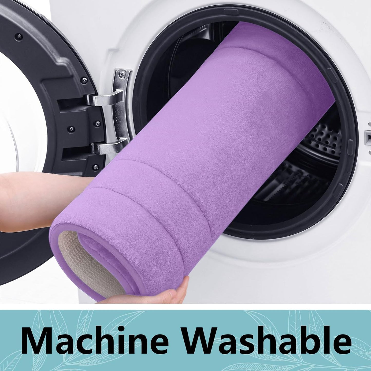 Arotive Memory Foam Bathroom Rug Mat 47x24, Ultra Soft and Absorbent Bath Mat, Machine Wash Dry, Comfortable Bath Rug Carpet for Bathroom Floor, Tub and Shower, Lavender