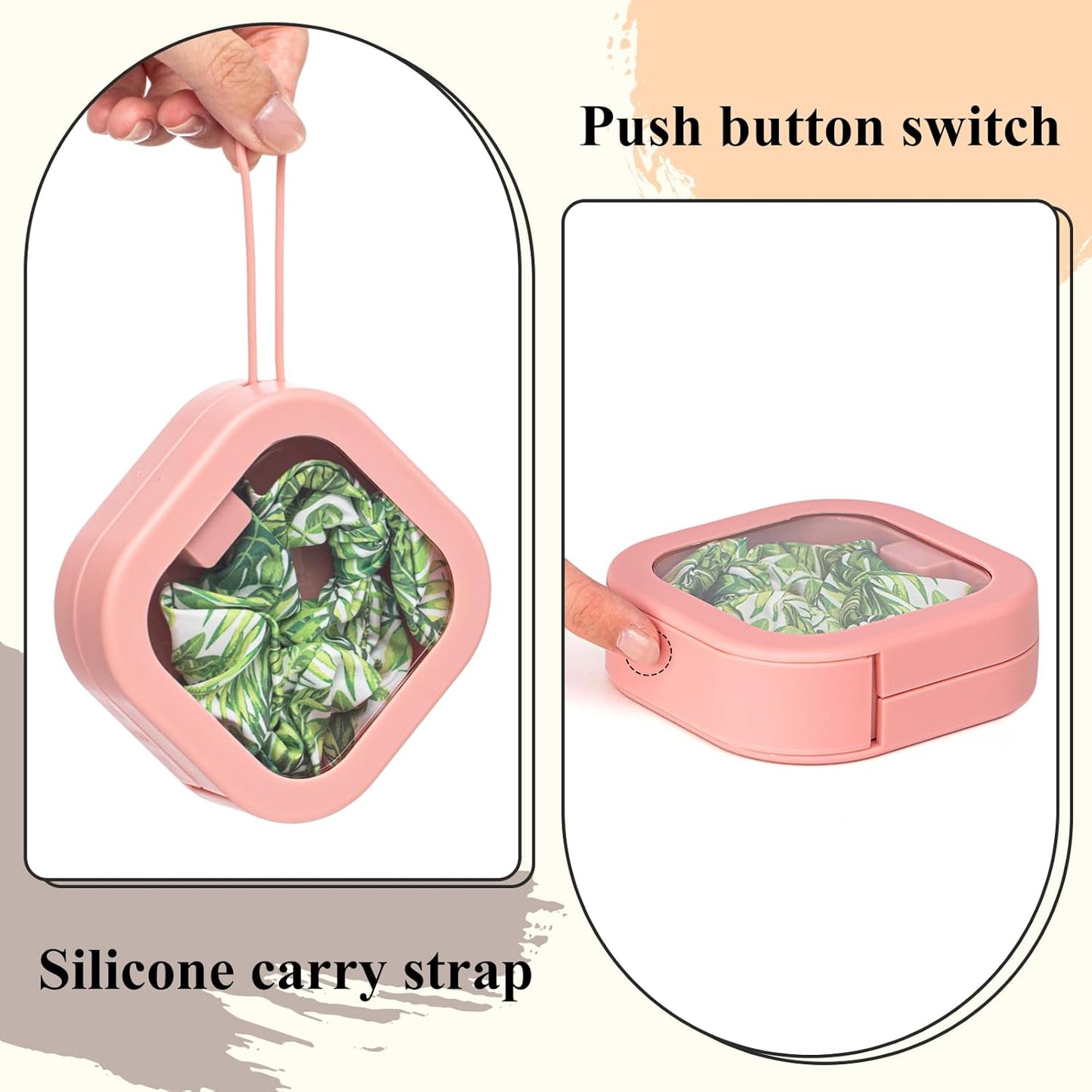 Kathfly 4 Pcs Multicolor Hair Tie Organizer Portable Hair Accessory Storage Containers Stackable Tie Bobby Pin Holder Home Cotton Swab Dispenser Accessories Jewelry Organizer Box