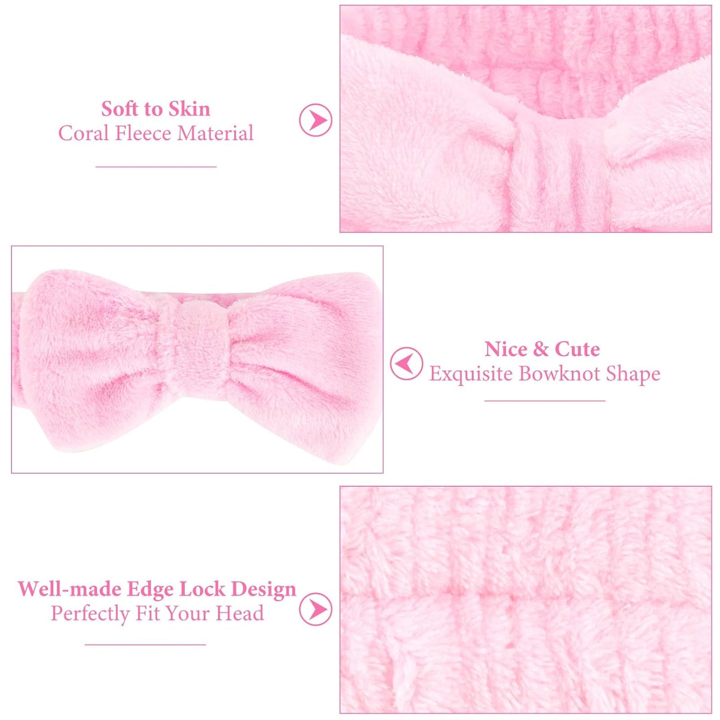 Ondder Skincare Headband for Washing Face Spa Makeup Face Wash Headband Skin Care Headbands Terry Cloth Head Band Bachelorette Party Favors Spa Party Hair Accessories Bachelorette Gifts for Bride